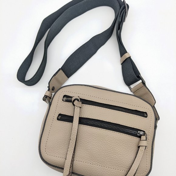 BOTKIER Chelsea pebbled leather women's small crossbody camera bag -LATTE - Picture 8 of 9